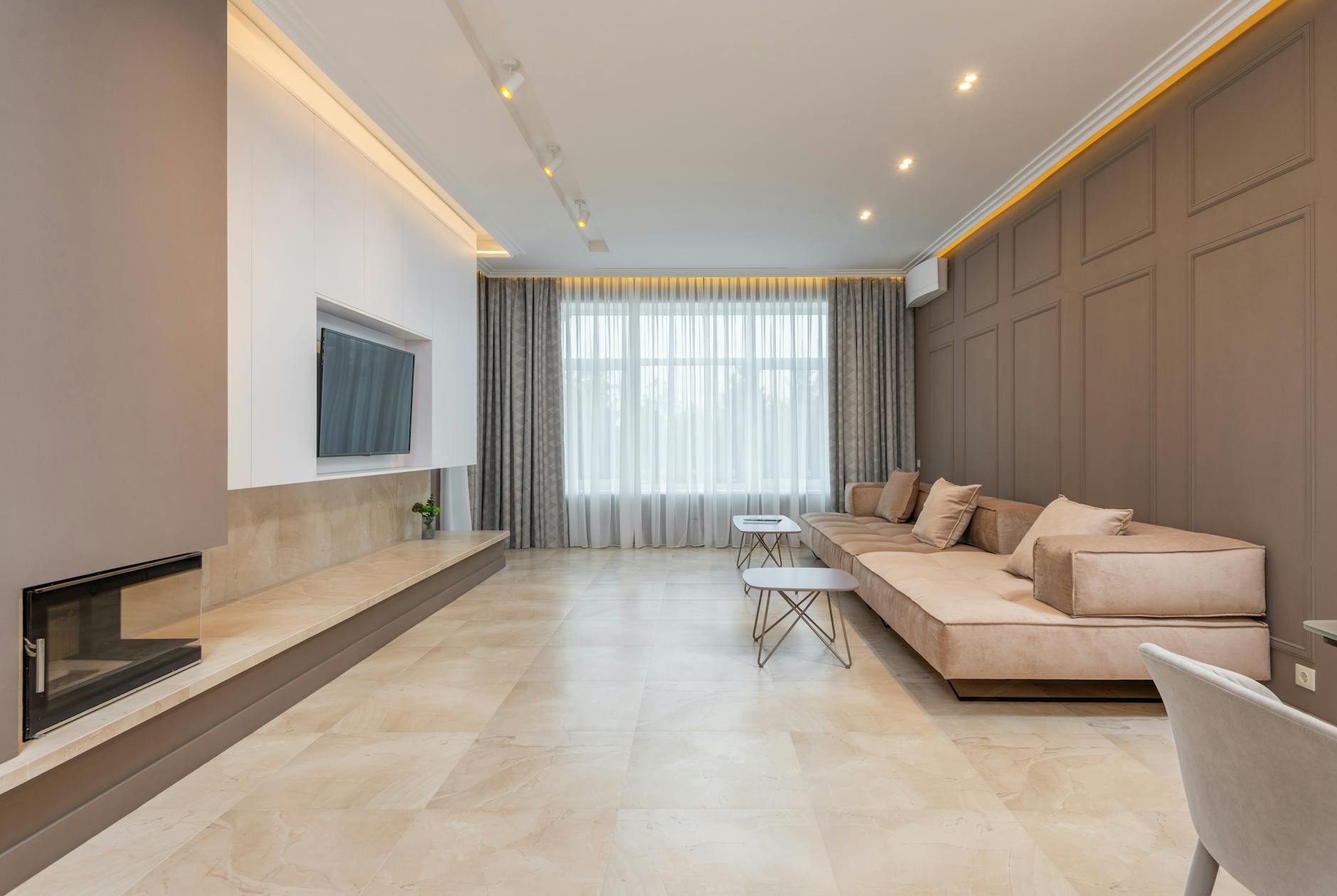 Boutique hotel room interior with elegant decor and comfortable furnishings