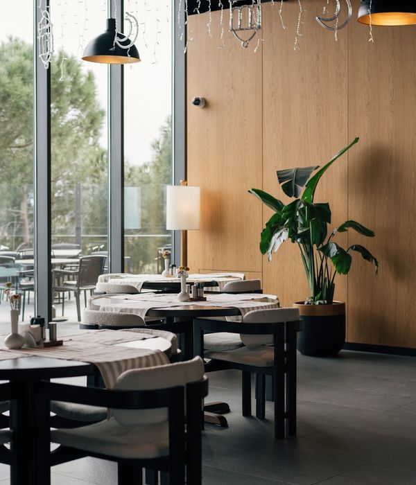 Luxury restaurant interior with elegant dining area and sophisticated ambiance